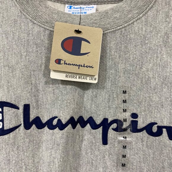 Champion 100 Year Anniversary Gray Crewneck Sweatshirt Medium NWT - Picture 4 of 6